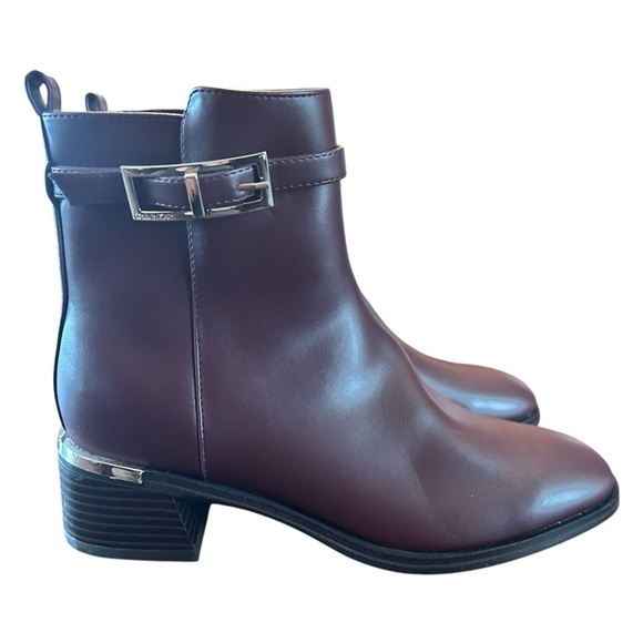 Calvin Klein Jallis Dark Red Bootie Size 7 - Picture 1 of 10